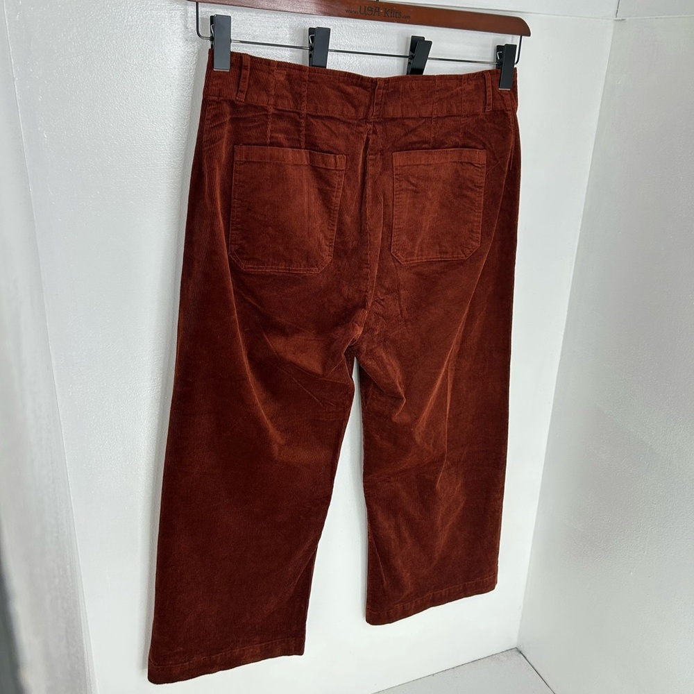 Matty M Wide Leg Corduroy Pants NWT Womens Size XXL High Rise Brick Boho 36x27 - Picture 10 of 14